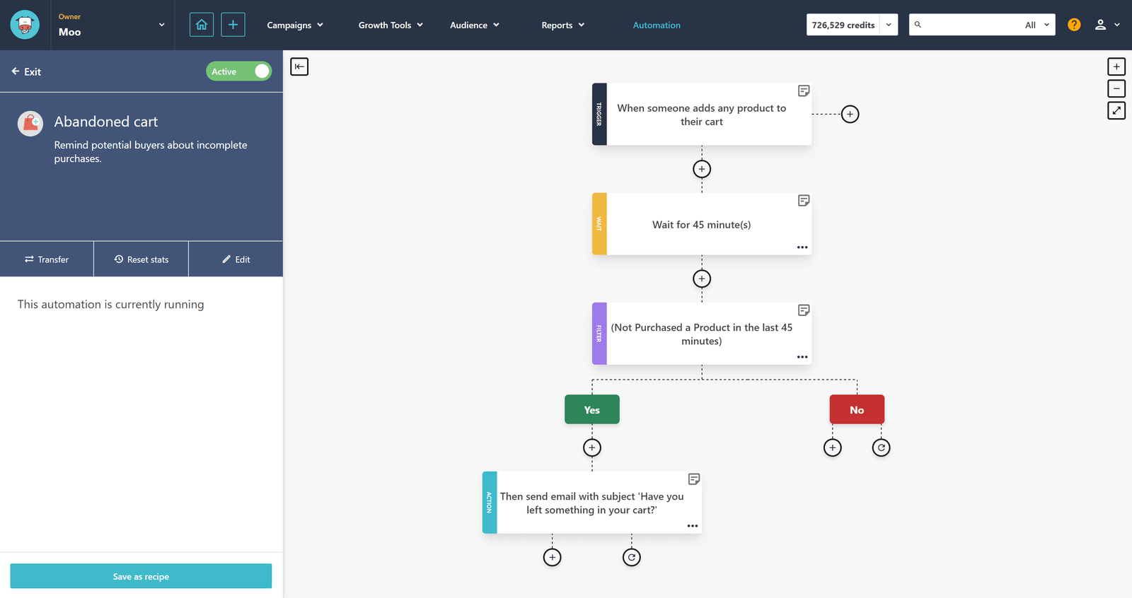 Overview of Moosend Automation Features in Moosend vs TinyEmail Analysis