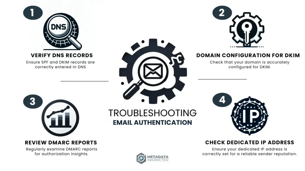 Infographic on Troubleshooting Common Email Authentication Issues for Better Deliverability