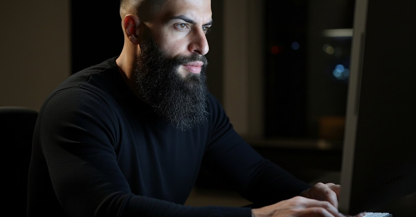 Moe Sbaiti, founder of Metadata Marketer, conducting a hands-on analysis of an AI tool.