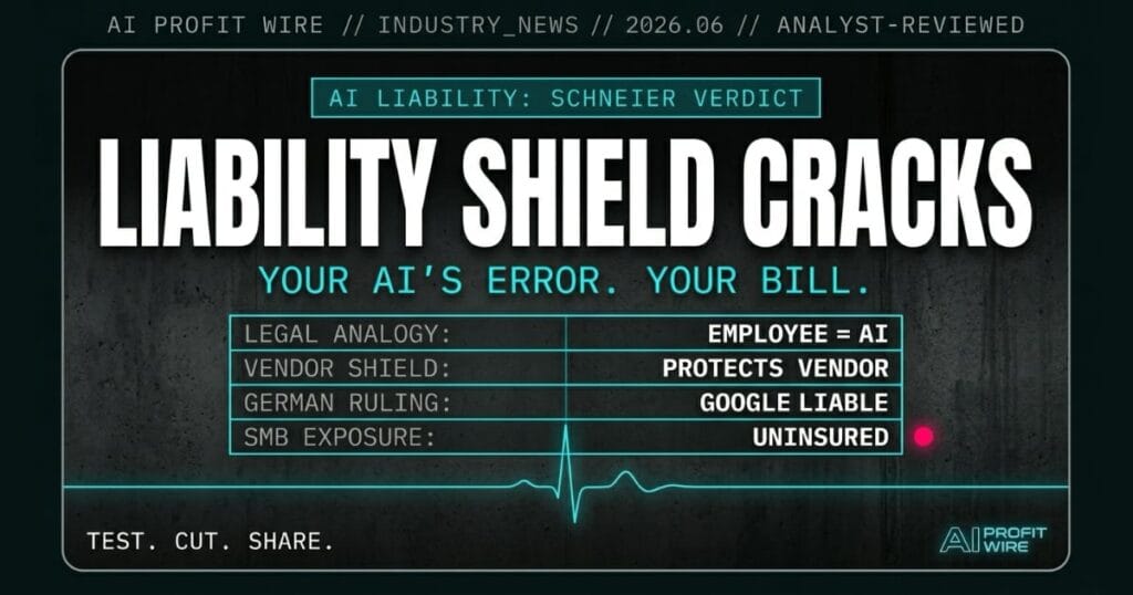 Bruce Schneier AI liability argument showing companies should be legally responsible for AI agent errors like human employees