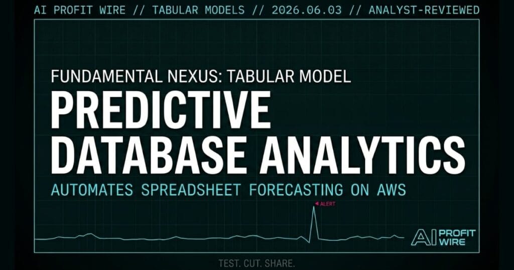 Fundamental NEXUS tabular model breaking signal featured card in cyber-noir design.