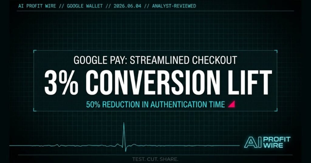 Google Wallet checkout breaking signal featured card in cyber-noir design.