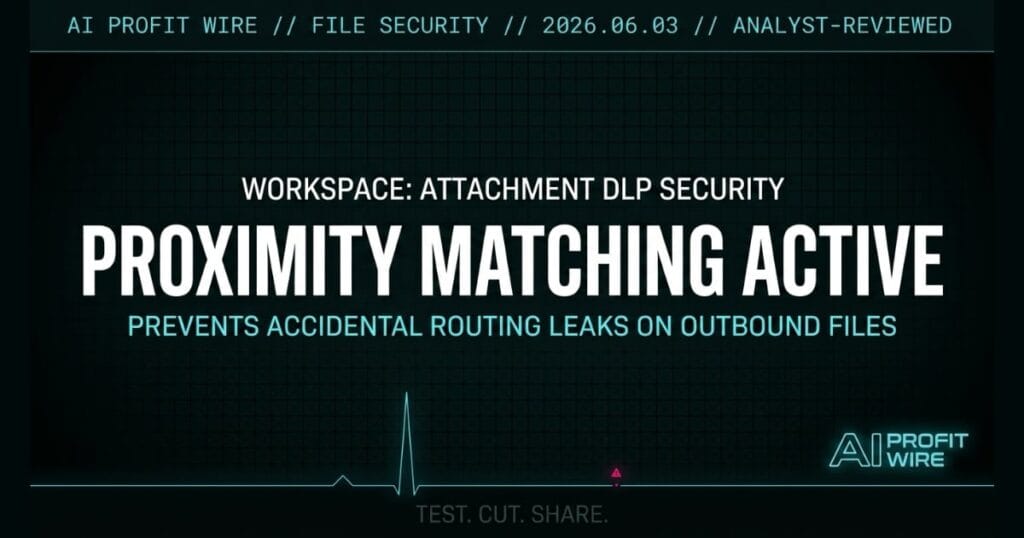Google Workspace attachment DLP signal featured card in cyber-noir design.