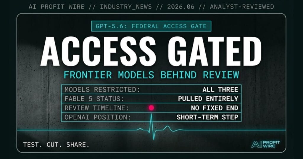 GPT-5.6 government restriction showing Trump administration gating OpenAI Sol Terra Luna models to trusted partners