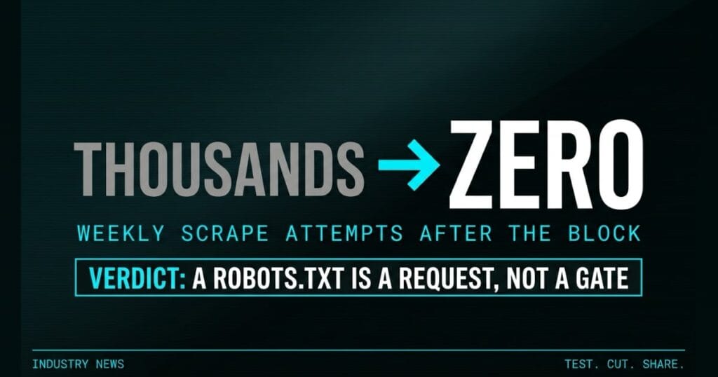 Patreon AI Crawl Control featured image, weekly bot scrape attempts fall to zero, AI Profit Wire.