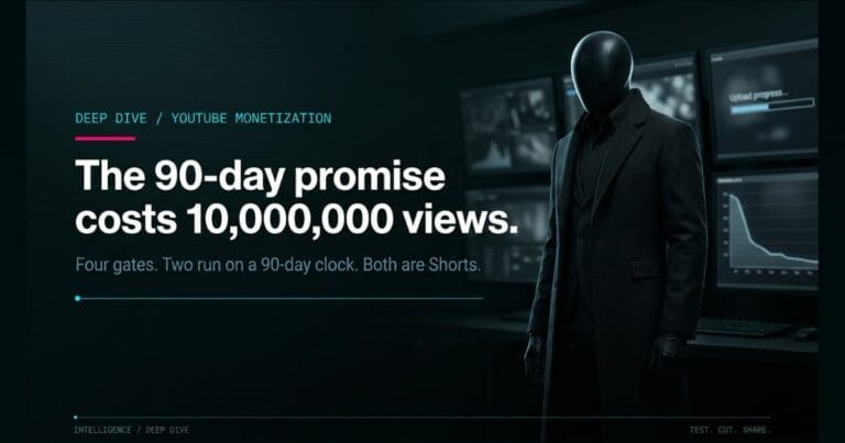 YouTube Monetization in 90 Days: The Real Math and the 8 Prompts